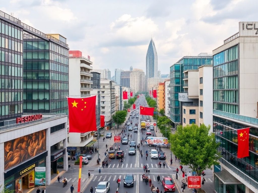 Investiții chineze în România, dezvoltare urbană vibrantă.